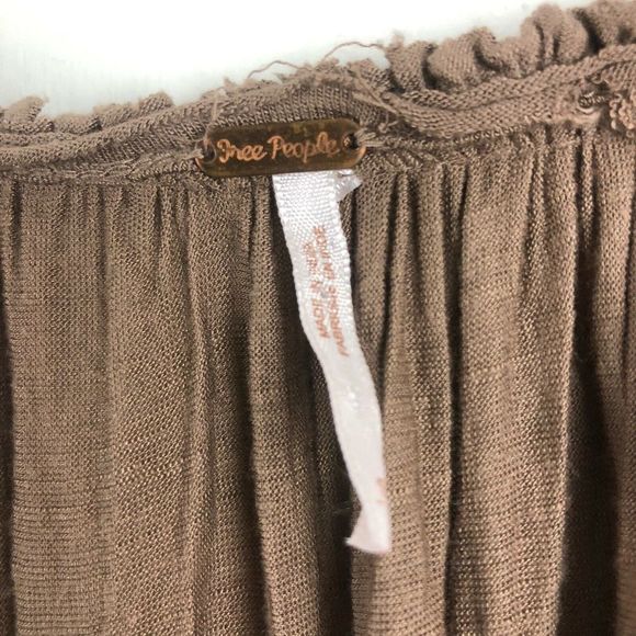 Free People Long Sleeve Studded Tunic  S Brown - Picture 4 of 6